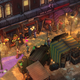 a marketplace in a wild west town viewed from an isometric perspective in desperados 3 on xbox game pass